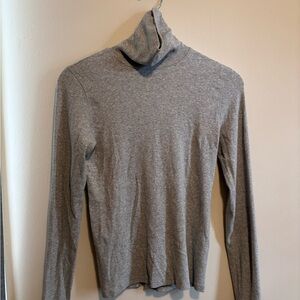 Everlane micro rib turtle neck - heathered grey